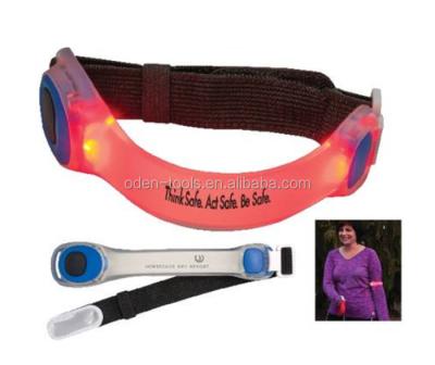 China Durable PU Led Outdoor Sports Lighting LED Arm Light Flashing Light Wrist Band Colorful Arm Band for sale