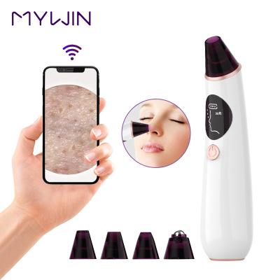 China 2022 New Design Black Head Pore Vacuum Blackhead Remover Skin Care Device Electric Visual Blackhead Cleaning Remover for sale