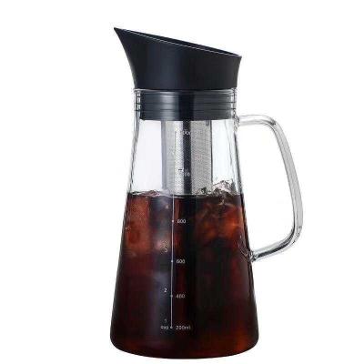 China New Arrival Borosilicate Infusion Coffee Pot Viable Glass Cold Tea Maker With Scale Maker for sale