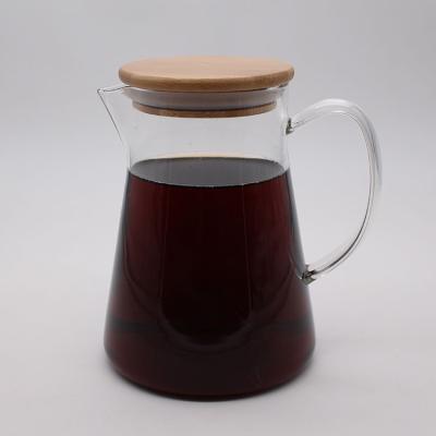 China Wholesale Viable Single Pot Nordic Style Cold Water Bite Single Brown Glass Water Jug Jug/Carafe/Jug For Homemade Juice for sale