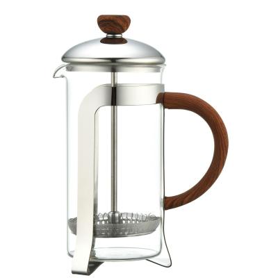 China Sustainable Coffee&teapot, Borosilicate Glass Coffee Pot With 304 Stainless Steel Plunger French Press for sale