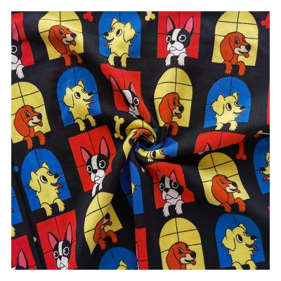 China Popular Dog Shrink-Resistant Printing Fabric Sweater Milk Digital Printing Fabric Knitted Silk Fabric for sale