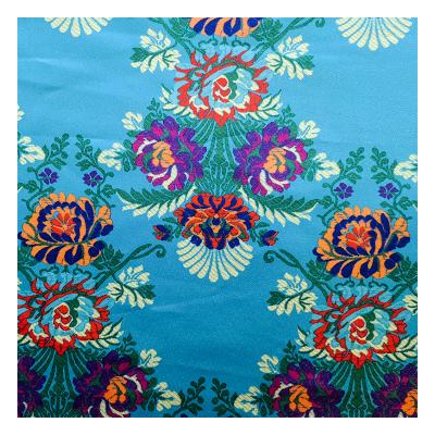 China Best Selling Antique Color Printed Fabric Tear-resistant Brocade Costume Drama Clothing Dress Workwear Fabric for sale