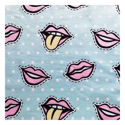 China High quality double-sided frosted silk fabric Tear-resistant milk lip 100D printing elastic milk silk fabric polyester for sale