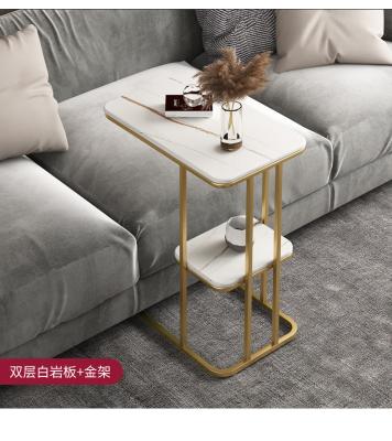 China Luxury Metal Sofa Side Coffee Table Rectangle Coffee Table (Other) Metal Living Room Home Living Room Custom Modern Marble Table Adjustable for sale