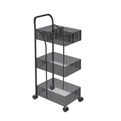 China High Quality Customized Modern Kitchen Storage Dish Rack Fruit Storage Racks Removable Storage Basket On Wheels for sale