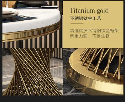 China (Other) modern hotel adjustable hot sale restaurant round marble dining table with turntable for sale