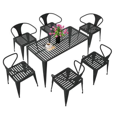 China Outdoor Custom Leisure Furniture Simple Outdoor Courtyard Balcony Table and High Quality Outdoor Table and Chair Deck Outdoor Garden Chair for sale