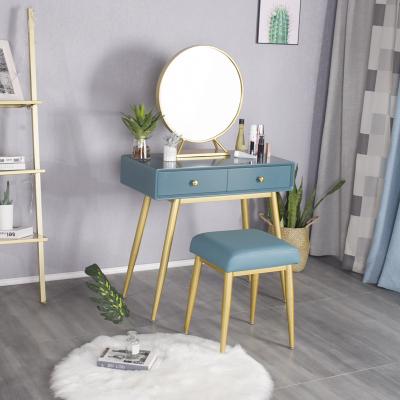 China Modern Bedroom Office Dressing Storage Custom Wooden Makeup Table Set Luxury LED Light Mirror Dressers for sale