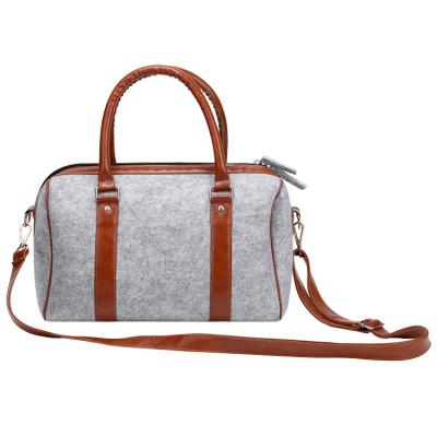 China New style high quality felt handbag for shopping unisex felt bag with handle felt leather shoulder bag for sale