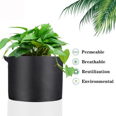 China Large Fabric Grow Bags Planter Potato Mushroom Strawberry Grow Bag 5 10 Gallon Nonwoven Fabric Biodegradable Plant Grow Bag Pot for sale