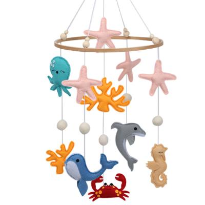 China Hanging Wooden Baby Crib Mobile STUFFED with Stand Toddler Felt Baby Mobile for Nursery Crib Baby Room Decor for sale