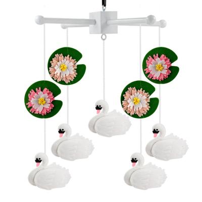 China Baby Bath Time Friends Flower Swan Felt Baby Mobile For Crib Nursery Living Room Shower Sleep Decoration Toys Babies Boys for sale