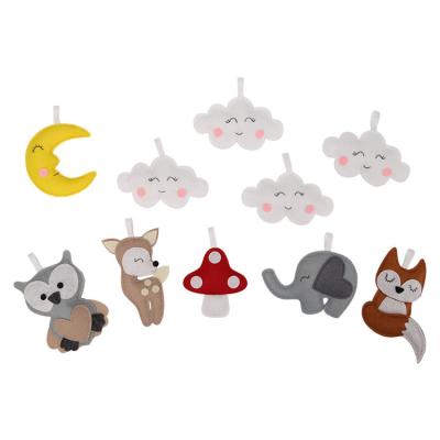 China Hot Selling Decoration Products Felt Hanging Decoration Wall Baby Kids Indoor Home Decor Felt Pendant for sale