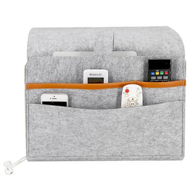 China Large Sustainable Storage Bags Bedroom Bedside Organizer Storage Bag Felt Bedside Cart Eco Friendly OEM ODM ODM Custom Felt for sale