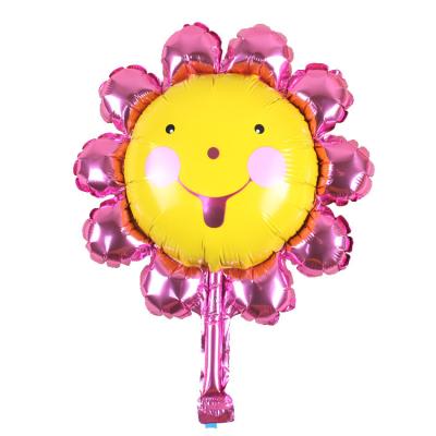 China Sunflower Rainbow Foil Foil Balloons Birthday Decoration A Variety Party Cloud Balloons Smile Baby Foil Face Decoration for sale