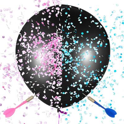 China Party Decoration 36inch Black Latex Balloon Background Large Items For Wedding Birthday Decoration Gender Reveal Baby Shower Girl Supplies for sale