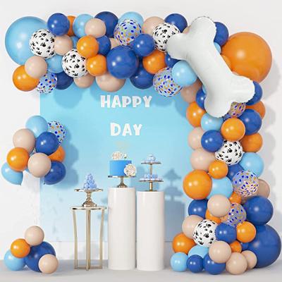 China Dog Paw Balloons 121Pcs Dog Party Decoration and Birthday Garland Arch Bone Kit for Boys Girls Theme Party Decorations for sale