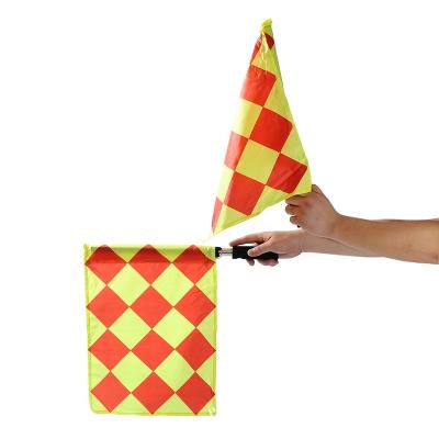 China Soccer Training 2pcs/set Soccer Referee Flag Fair Play Sports Event Soccer Linesman Flags Referee Equipment for sale