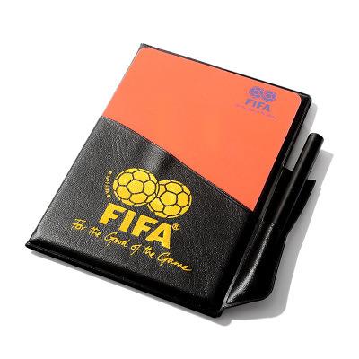 China Football Match Red Card Wholesale Fluorescent Yellow Football Red And Yellow Card With Leather Cover for sale