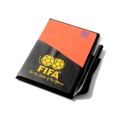 China Football Match Factory Direct Sale The Referee Penalty Card Records Pattern With A Fluorescent Leather Case Football Red Card Yellow Card for sale