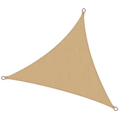 China Patio 12' x12 x12 Sun Shade Sail Triangle for Outdoor Patio Shade Yard Deck Pergola Sun Block Umbrella Sand UV Sand Color for sale