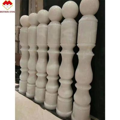 China Calcite Marble Balcony Handrails for Indoor Stone Stair Steps at Affordable for sale