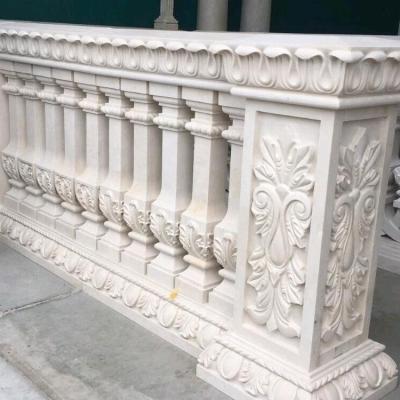 China Escalera de mármol de lujo personalizada columna de guarnición para diseño de interiores de estilo villa en venta