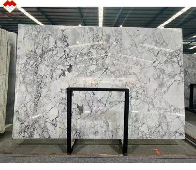 China Brothers Stone Modern Calacatta Borghini White Marble Quartzite Slab for Villa Floor for sale