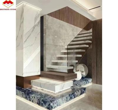 China Interior Home Furniture Stair Step Light Design with Modern Artificial Sintered Stone for sale