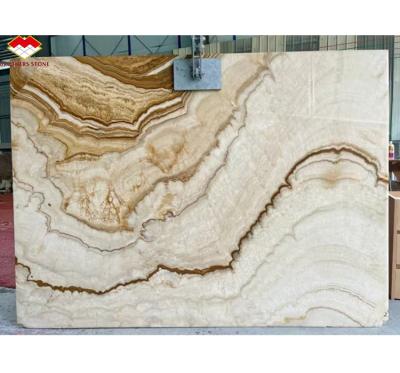 China Modern Onyx Marble Gold Vein Wooden Yellow Golden Grain Bathtub Decor for Modern Homes for sale