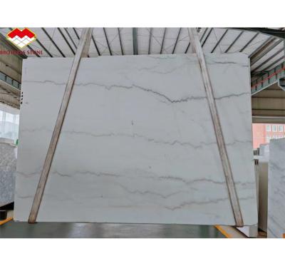 China Honed Guangxi White Marble Quarry Modern Natural Block for Hotel Indoor Decorations for sale