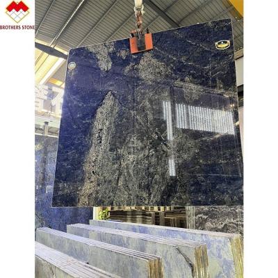 China Modern Design Luxury Elegant Brazil Dream Sapphire Blue Stone Backlit Labradorite Blue Granite for sale