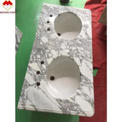 China Estatuário Venato Mármore Itália Mármore Branco Arabescato Mármore Pedra para Vanity Top à venda