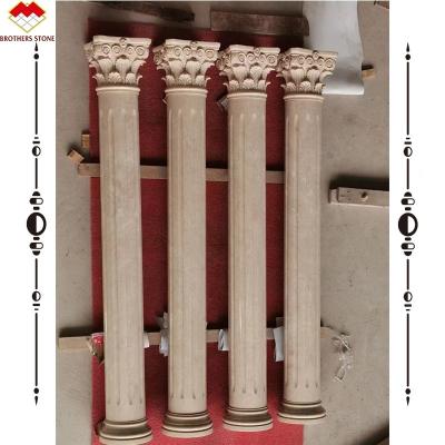 China Solid Marble Porch Pedestal in Modern Design Style for Non-slip and Beautiful Pillar for sale