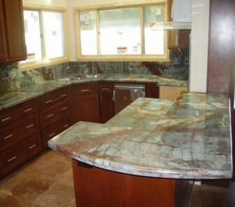 China Natural Polished Rainforest Green Marble Slabs for Kitchen Countertop Bar Tops for sale