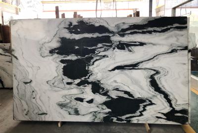 China Polished Marble Kitchen Tops Wall Honed Exotic Panda Black White Marble Slabs Tile Stone Block Floor for sale