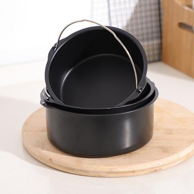 China 6/7/8 Inch Cake Basket Pan Baking Pan Pizza Air Fryer Viable Accessories for sale