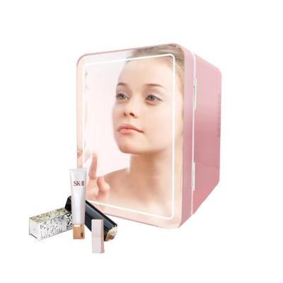 China THERMOELECTRIC Heating Car Cosmetics Small Portable Cooling Freezer with Makeup Mirror for sale