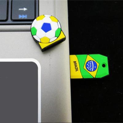 China Portable Promotional Wholesale World Cup Fans Kids Wireless Student Memory PVC Micro USB Flash Drives for sale