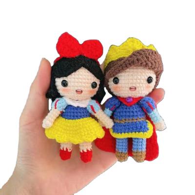 China Cartoon Toy Children Toys Girl Princess Crochet Plush Fairy Doll With Skirt Amigurumi Kawaii Stuffed Dolls By Handmade for sale