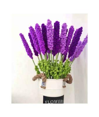 China Minimalist Wholesale Lavender Single Cotton Yarn Handmade Wrapping Flower For Crochet for sale