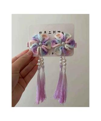 China New fashion popularity tassel cotton thread child hairpins hairpin for sale