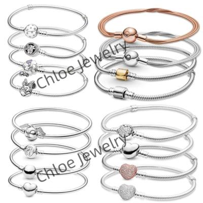 China Sterling Silver Bracelet With Women Family Tree Base Bracelet 2023 New Trendy 925 Fashion Jewelry For DIY Design Bracelet for sale