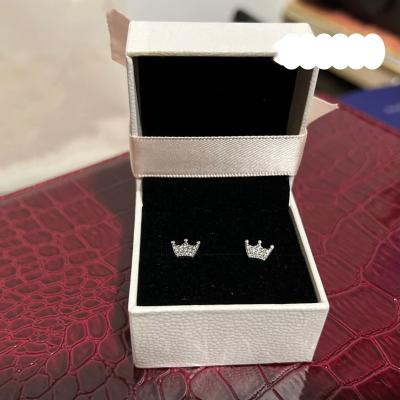 China Wholesale FASHIONABLE design brand jewelry suppliers 2023 Sterling Silver 925 crown full CZ stud earrings for women for sale