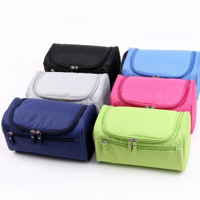 China Convenient Fashion Travel Makeup Bag With Zipper Mens Large Capacity Hanging Waterproof Toiletry Cosmetic Bags for sale