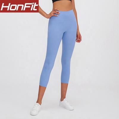 China Antibacterial Fashion Waist Tops Lift Up Yoga Gaiters Capris For Women Girls Pants Fitness Gaiters for sale