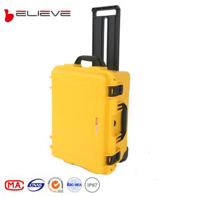 China Large Waterproof Shockproof Dustproof Photographic Hard Case Equipment Case With Carry Handle And Wheels for sale