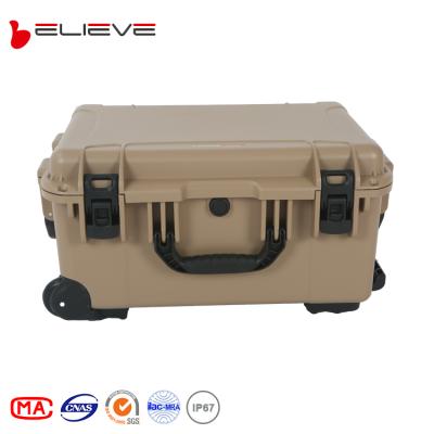 China Hot Selling Large Hard Plastic Tool Case Dustproof Shockproof Waterproof Portable Trolley Travel Case With Wheels for sale