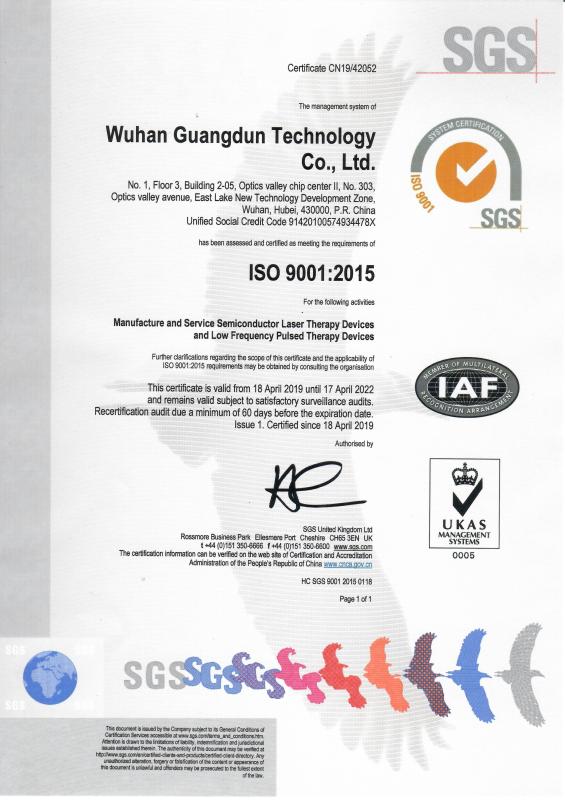 ISO9001 - Wuhan Guangdun Technology Co., Ltd.